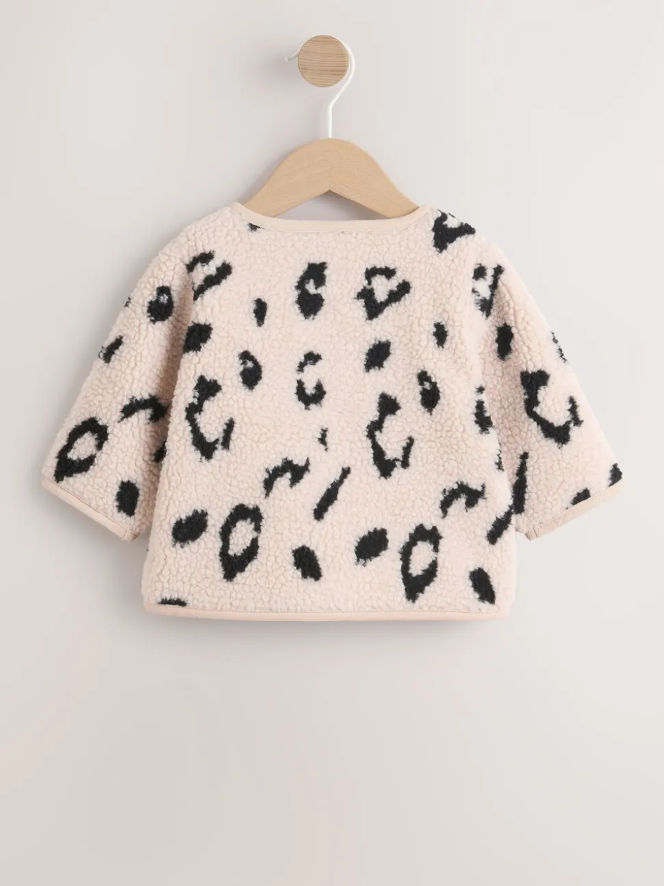 Neutraal - Babyjas van borg met luipaardprint (0mnd -2jr)