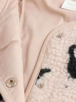 Neutraal - Babyjas van borg met luipaardprint (0mnd -2jr)