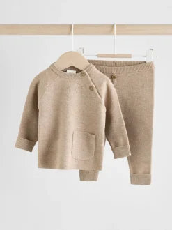 Neutraal - Babyset met gebreide trui en legging (0mnd-2jr)