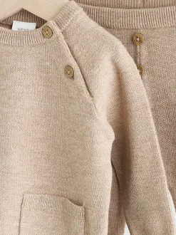 Neutraal - Babyset met gebreide trui en legging (0mnd-2jr)