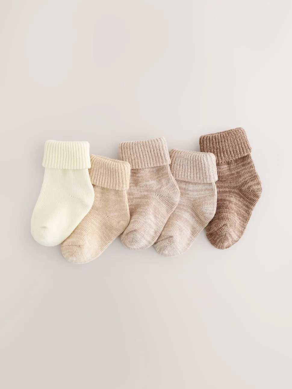 Neutraal - Babysokken met omgerolde rand (0mnd-2jr)