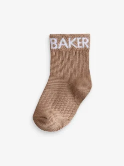Neutraal - Baker by Ted Baker babysokken verpakking van 5