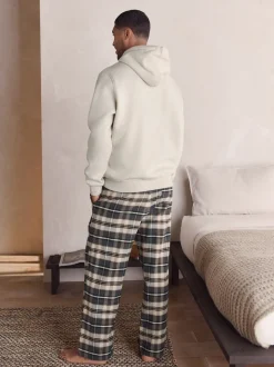 Neutraal - Check Bottoms Long Sleeve Hoodie Set
