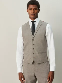 Neutraal - Contrast Fabric Detail Suit Waistcoat