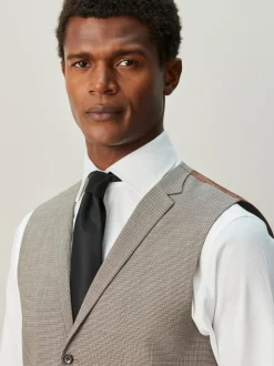 Neutraal - Contrast Fabric Detail Suit Waistcoat