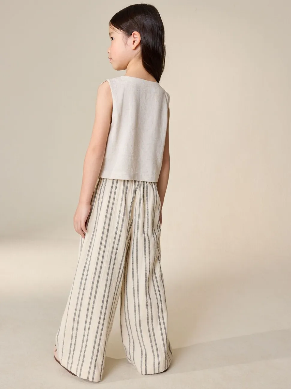 Neutraal - Embroidered Waistcoat and Wide Leg Trousers Set (3-16yrs)