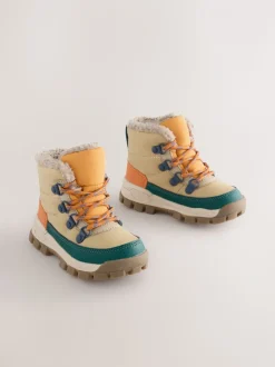 Neutraal - Gewatteerde hoge wandelschoenen met veters