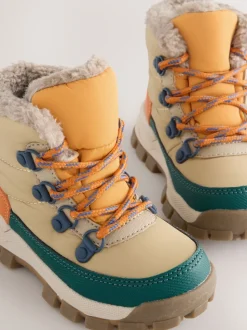 Neutraal - Gewatteerde hoge wandelschoenen met veters