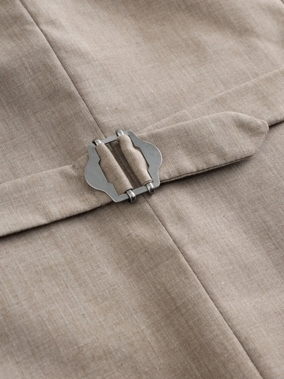 Neutraal - Gilet van linnenmix met textuur