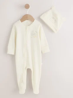 Neutraal - Im New Here Sleepsuit And Hat Set (0-9mths)