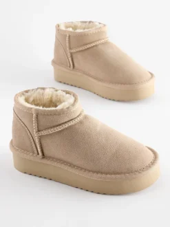 Neutraal - Lage schoenen mini warmgevoerde waterafstotende suède Boots