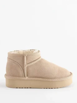Neutraal - Lage schoenen mini warmgevoerde waterafstotende suède Boots