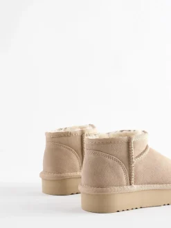Neutraal - Lage schoenen mini warmgevoerde waterafstotende suède Boots