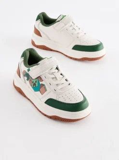 Neutraal - Minecraft sneakers met klittenband en elastische veters