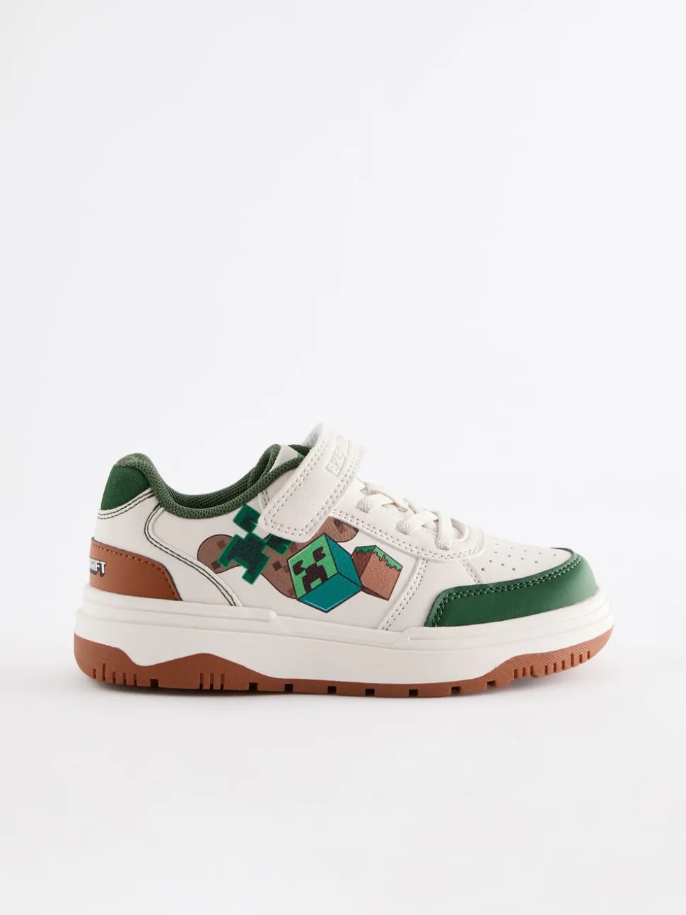 Neutraal - Minecraft sneakers met klittenband en elastische veters
