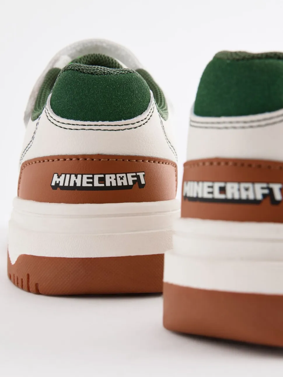 Neutraal - Minecraft sneakers met klittenband en elastische veters
