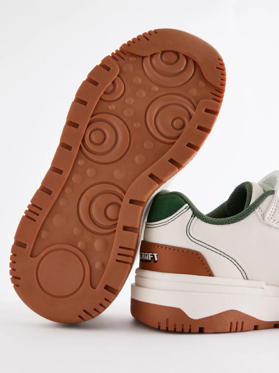 Neutraal - Minecraft sneakers met klittenband en elastische veters