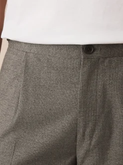 Neutraal - Regular Tapered Fit Smart Textured Soft Touch Trousers