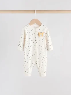 Neutraal - Set van 3 baby pyjama's zonder voetjes met figuurtjes (0mnd-3jr)