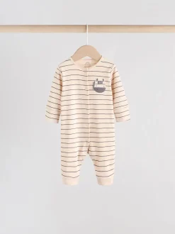 Neutraal - Set van 3 baby pyjama's zonder voetjes met figuurtjes (0mnd-3jr)