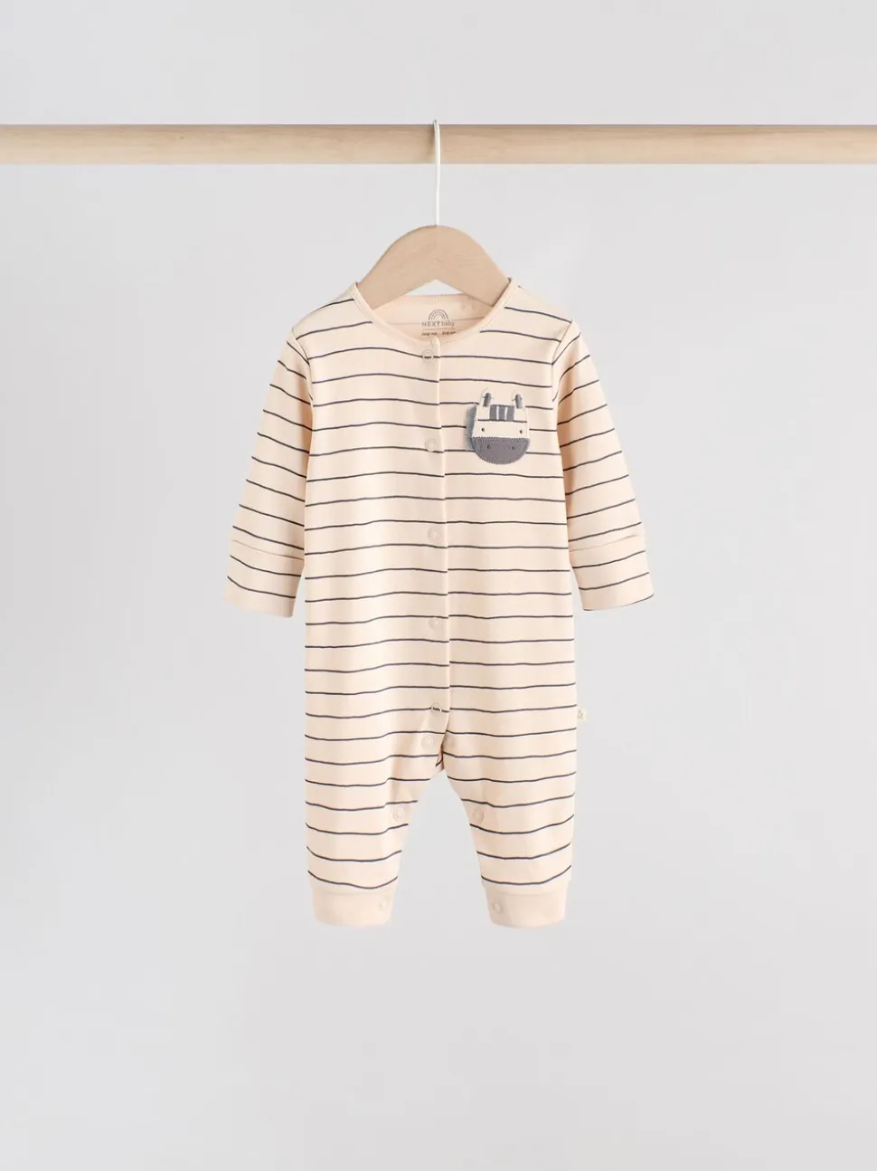 Neutraal - Set van 3 baby pyjama's zonder voetjes met figuurtjes (0mnd-3jr)