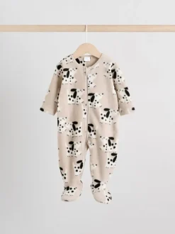 Neutraal - Set van 2 baby-onesies van microfleece met tweewegrits