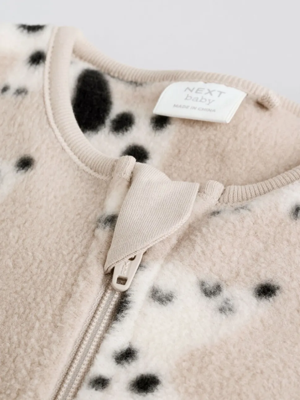 Neutraal - Set van 2 baby-onesies van microfleece met tweewegrits