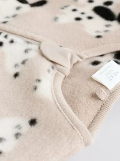 Neutraal - Set van 2 baby-onesies van microfleece met tweewegrits