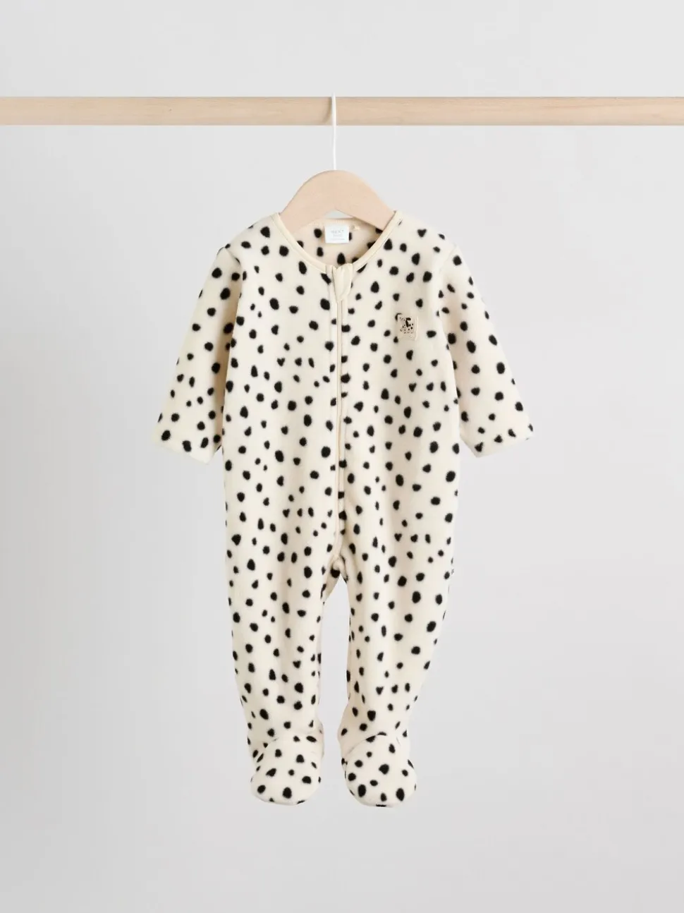 Neutraal - Set van 2 baby-onesies van microfleece met tweewegrits