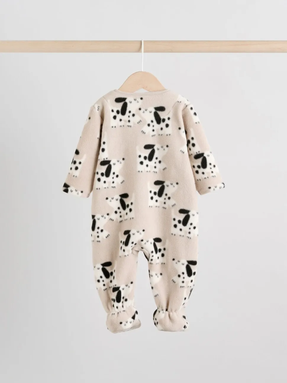 Neutraal - Set van 2 baby-onesies van microfleece met tweewegrits