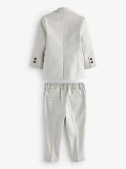 Neutraal - Set van blazer, overhemd, broek en vlinderstrik (3mnd -9jr)