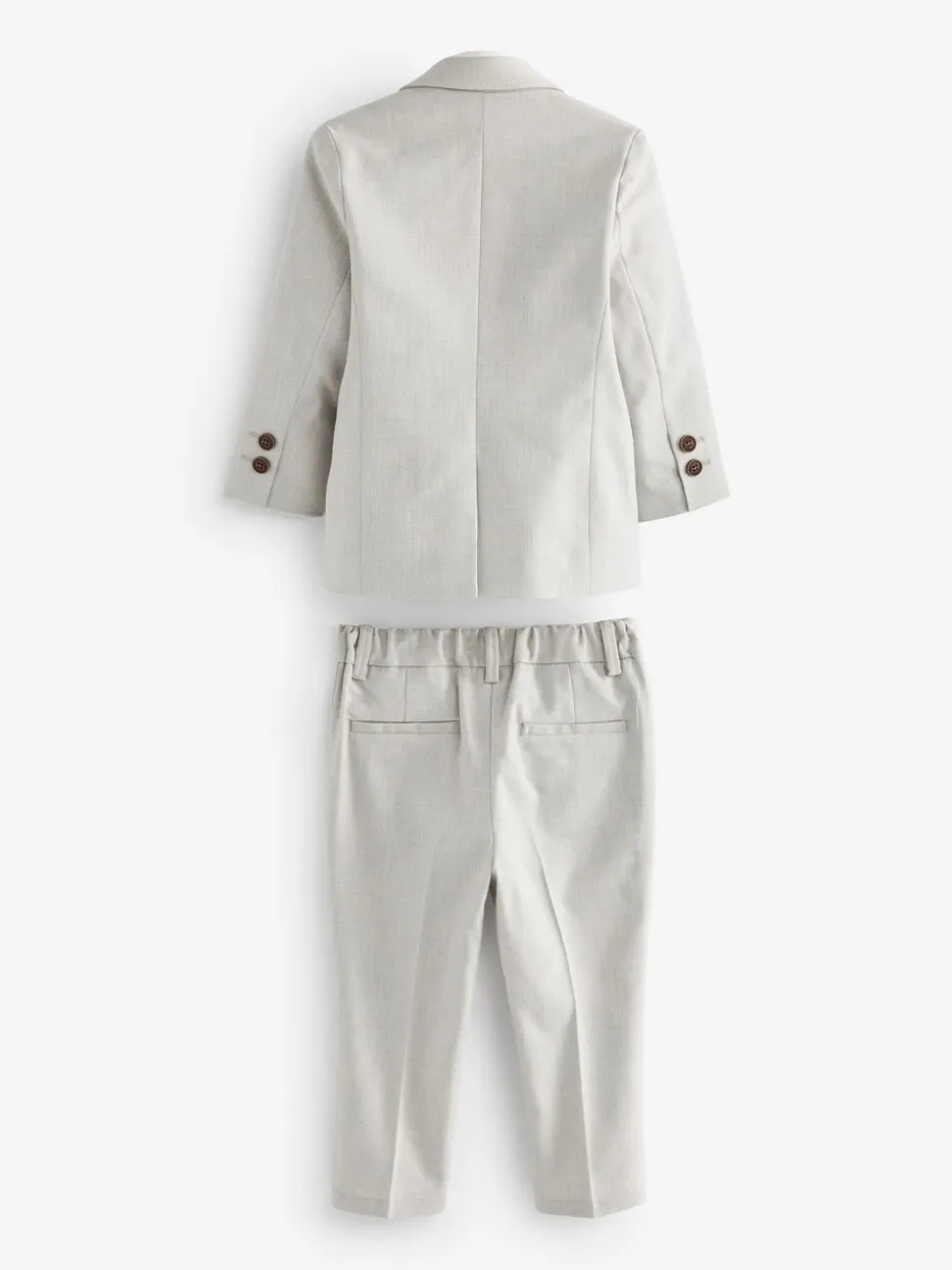 Neutraal - Set van blazer, overhemd, broek en vlinderstrik (3mnd -9jr)