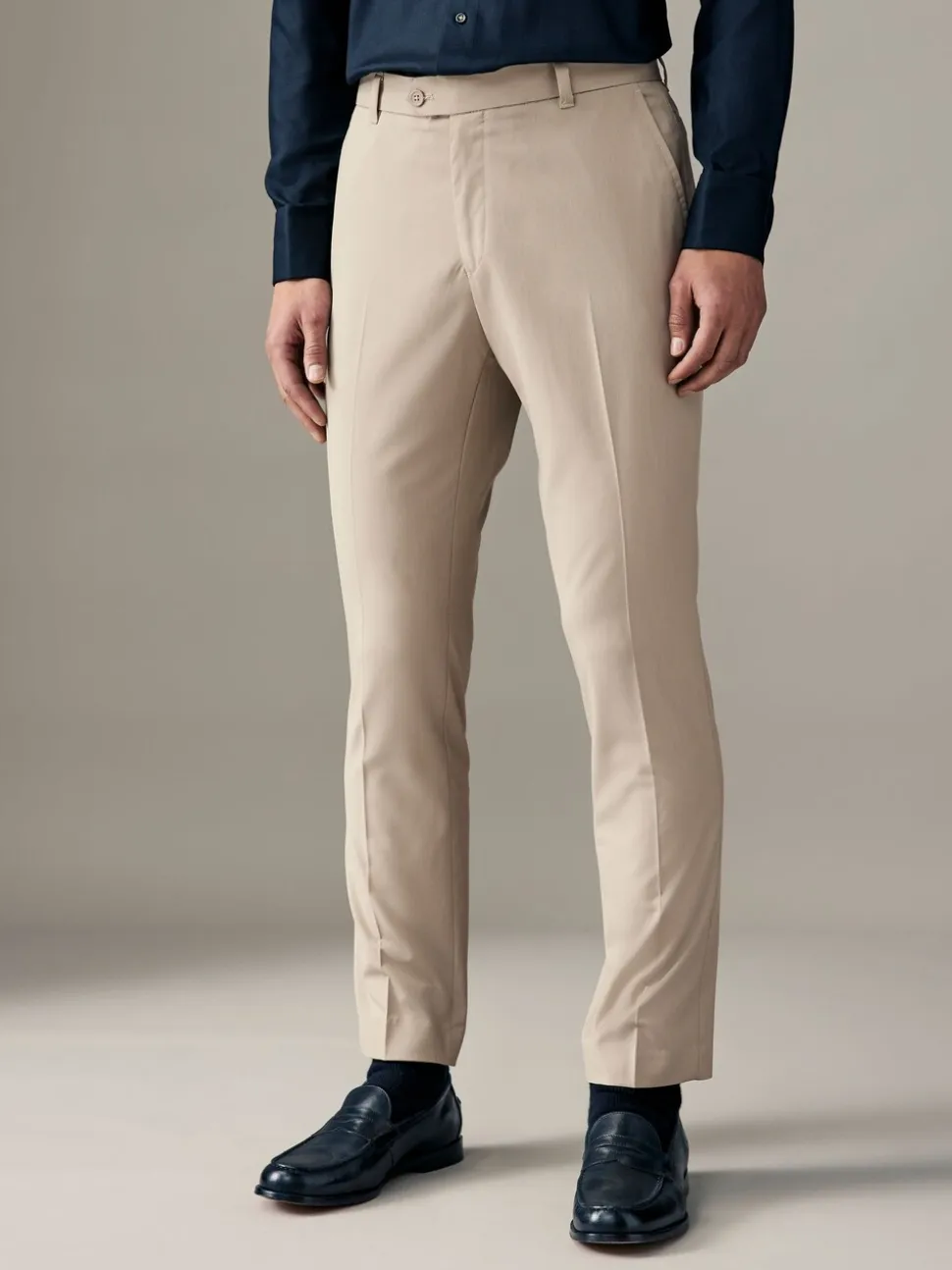 Neutraal - Slim Fit - Chique stretchy broek