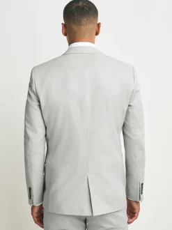 Neutraal - Slim Fit - Kostuum met textuur: colbert