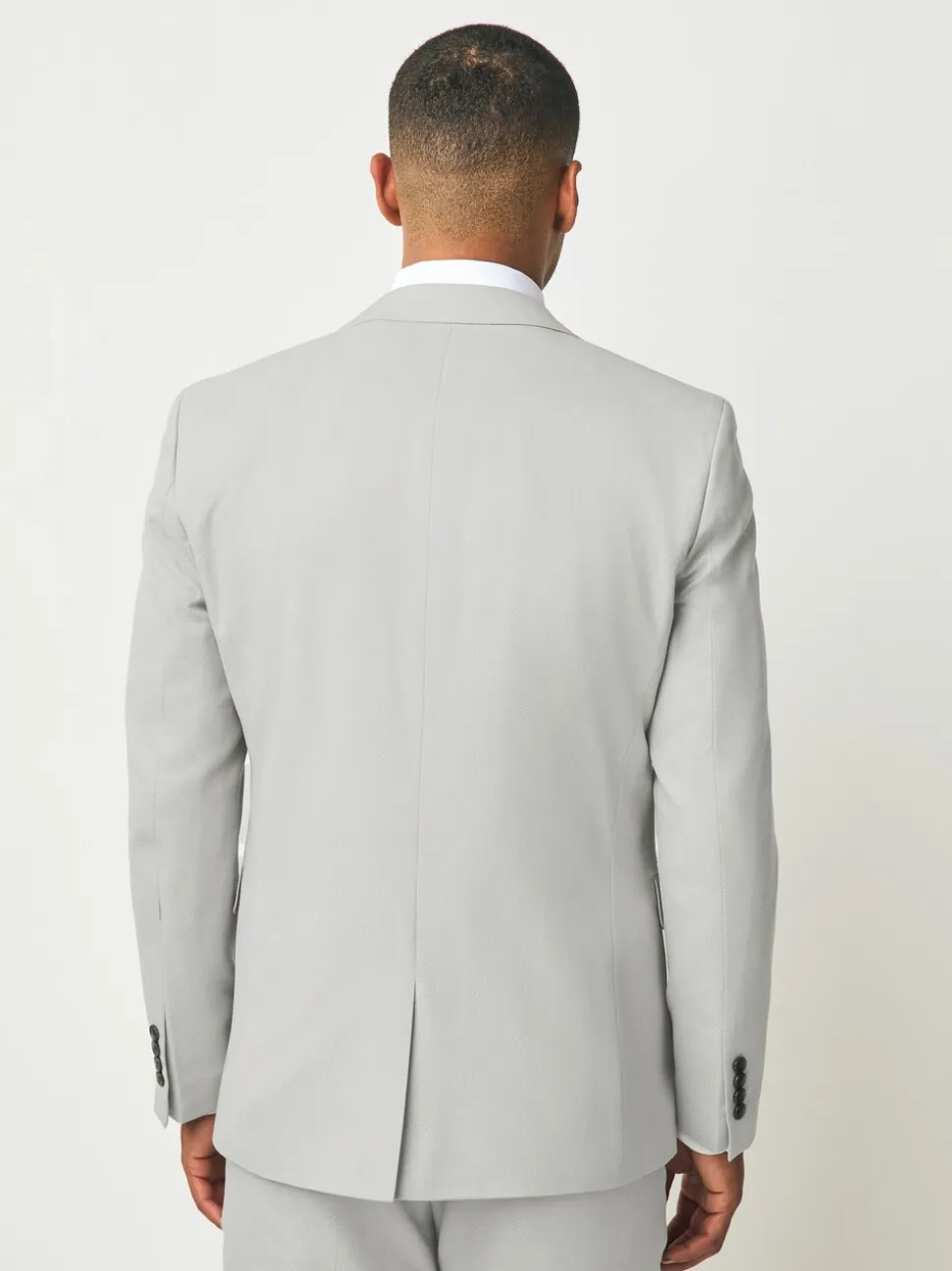 Neutraal - Slim Fit - Kostuum met textuur: colbert