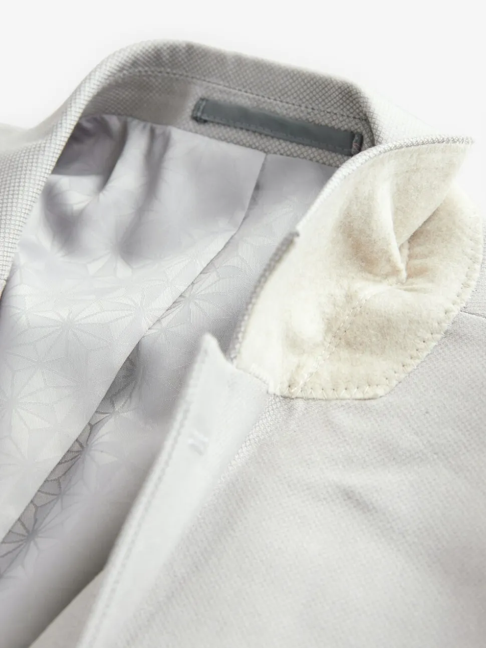 Neutraal - Slim Fit - Kostuum met textuur: colbert