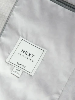Neutraal - Slim Fit - Kostuum met textuur: colbert
