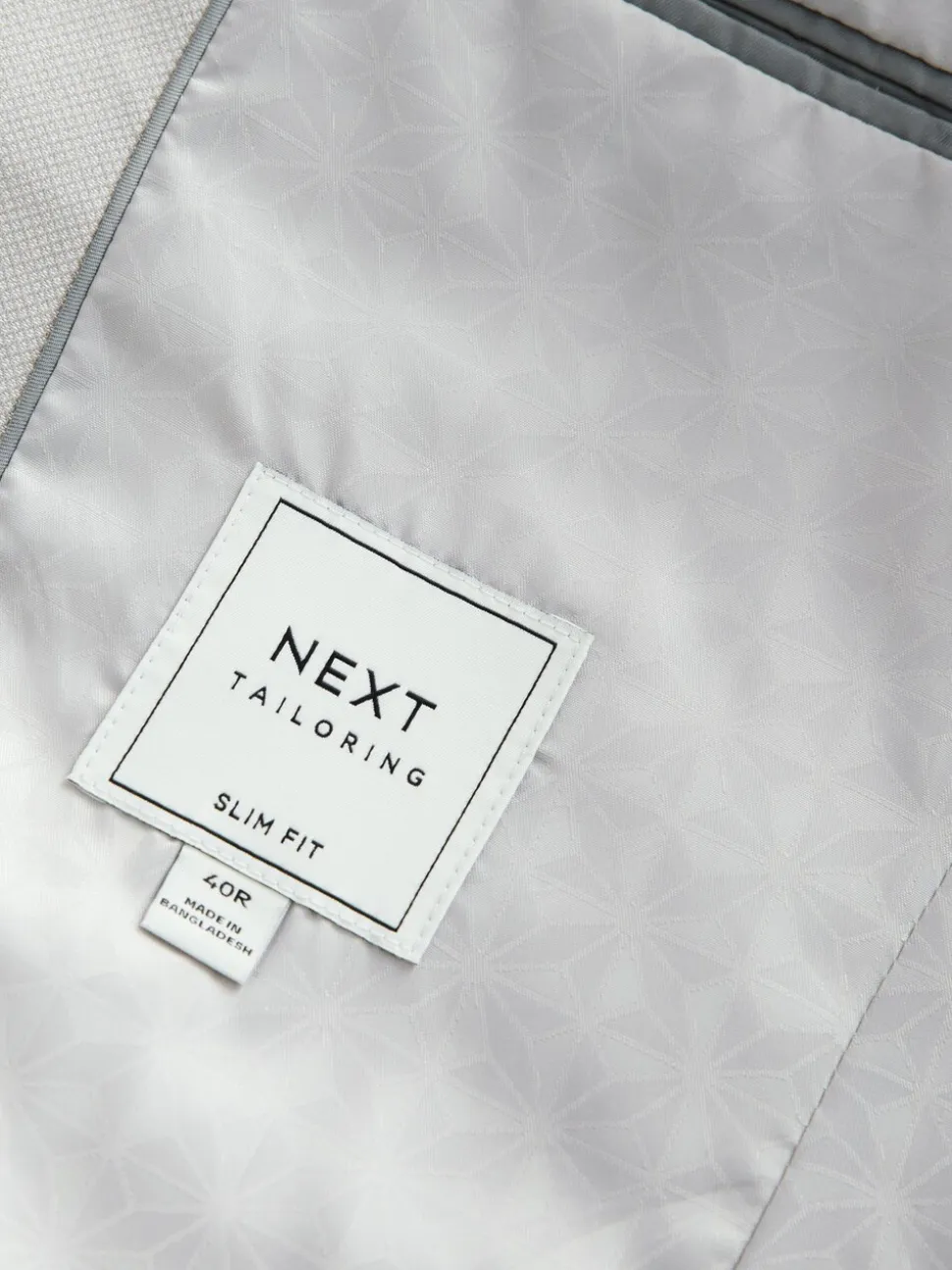 Neutraal - Slim Fit - Kostuum met textuur: colbert