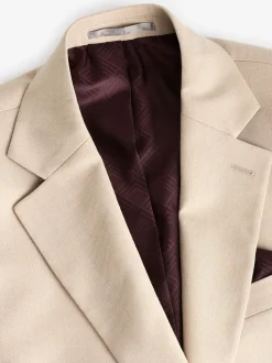 Neutraal - Slim-fit flanellen colbert