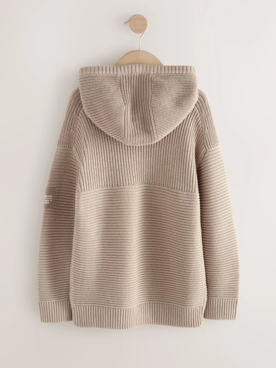 Neutraal - Utility gebreide hoodie (3-16jr)
