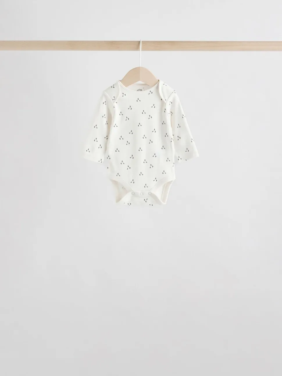 Neutraal - Verpakking van 5 100% katoenen babyrompertjes met lange mouwen
