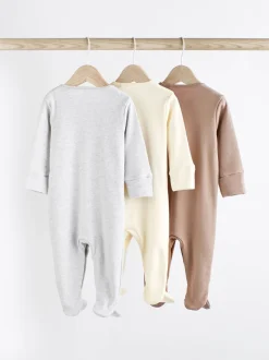 Neutraal - Verpakking van 3 babypyjama's van 100% katoen (0 - 2 jr)