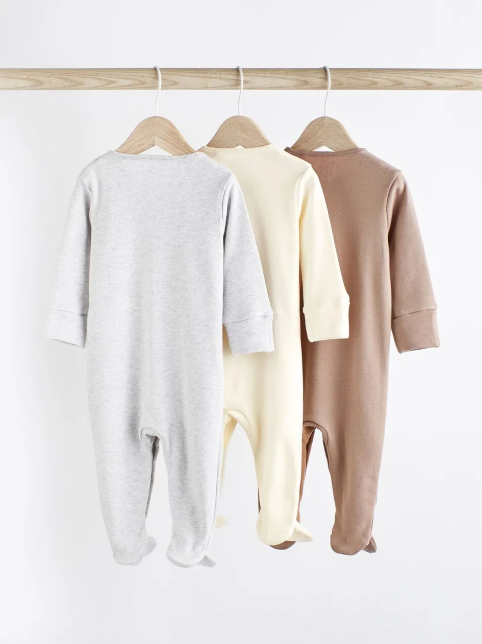 Neutraal - Verpakking van 3 babypyjama's van 100% katoen (0 - 2 jr)