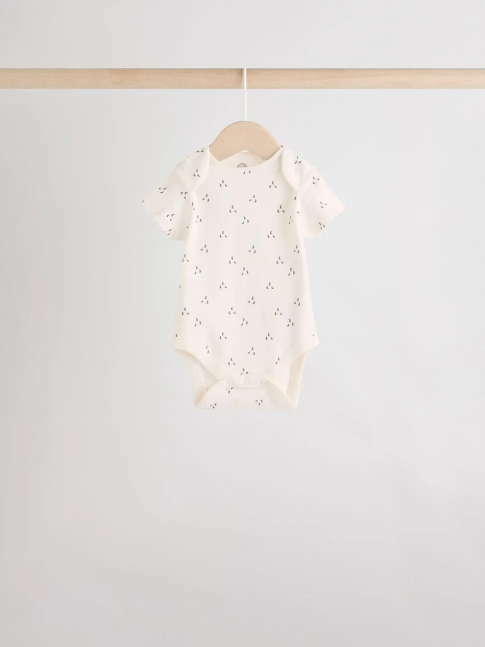 Neutraal - Verpakking van 5 babyrompertjes met korte mouw van 100% katoen
