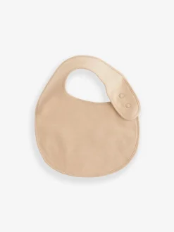 Neutraal - Verpakking van 5 babyslabbetjes van 100% katoen