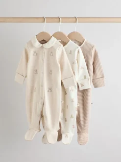 Neutraal - Verpakking van 3 babypyjama's (0-2jr)