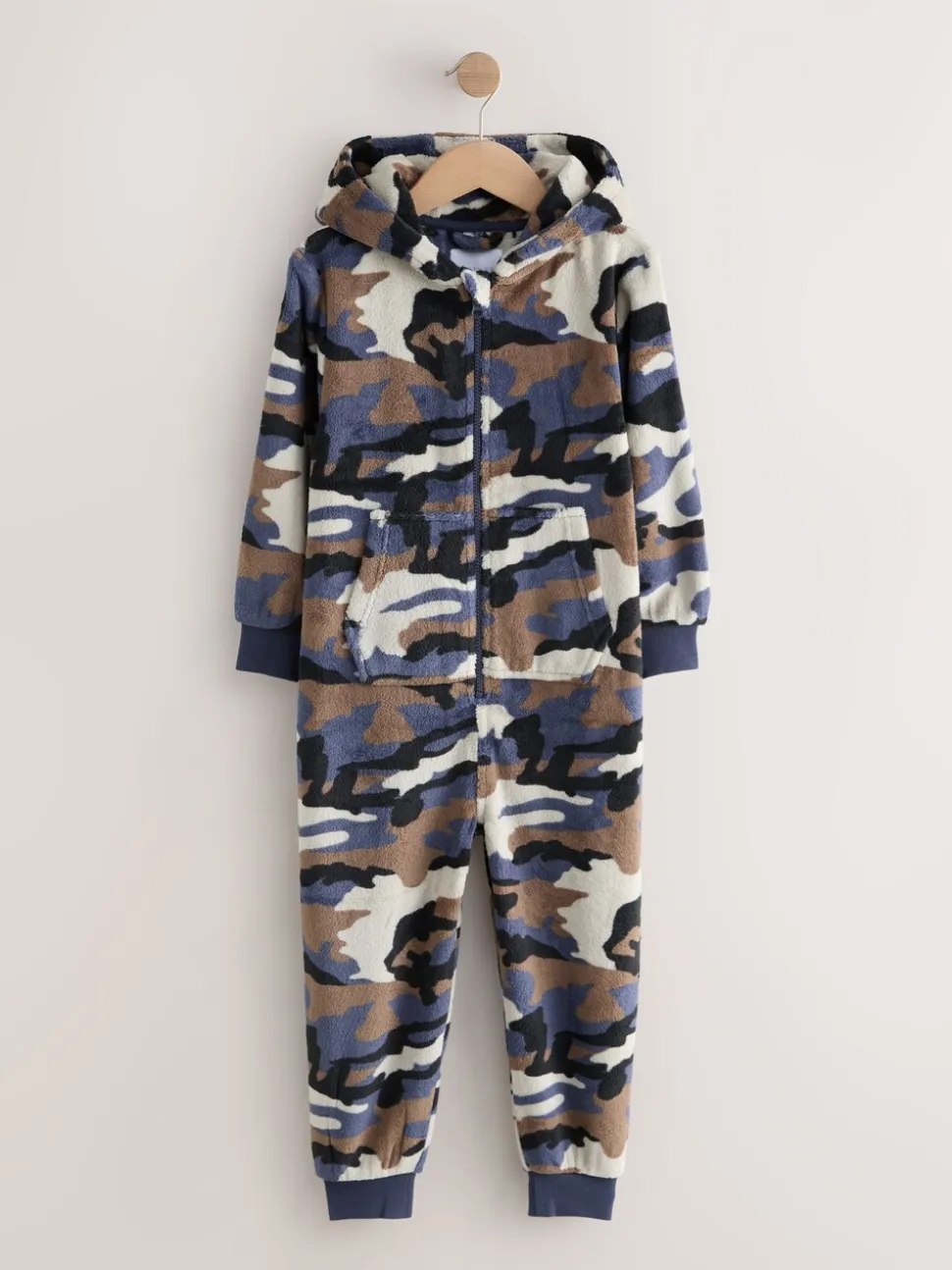 Neutraal camouflage - Fleece onesie (3-16 jr)
