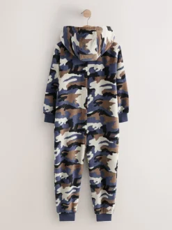 Neutraal camouflage - Fleece onesie (3-16 jr)