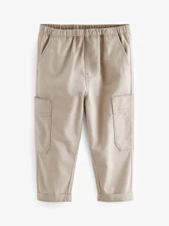Neutraal crème - Broek met elastische taille en zijzakken (3mnd -7jr)