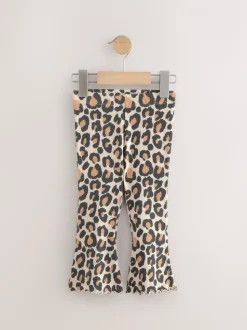 Neutraal dierenprint - Flare leggings 3 stuks (3mnd-7jr)